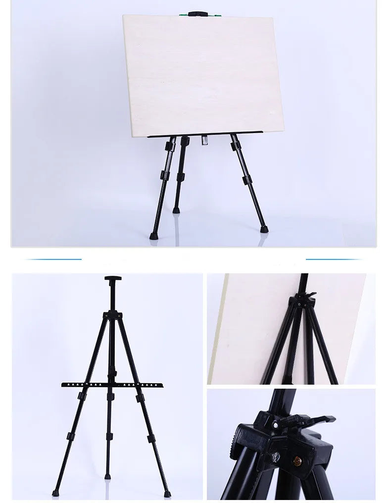 Portable Adjustable Metal Sketch Easel — Foldable Travel Art Stand with Bag for Artists & Outdoor Use