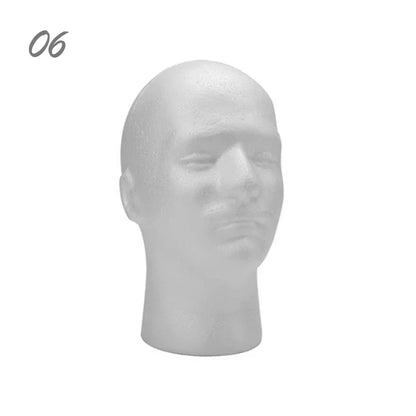 Female Styrofoam Mannequin Head | White Foam Model for Hats, Glasses, Wigs Display & Stand Rack