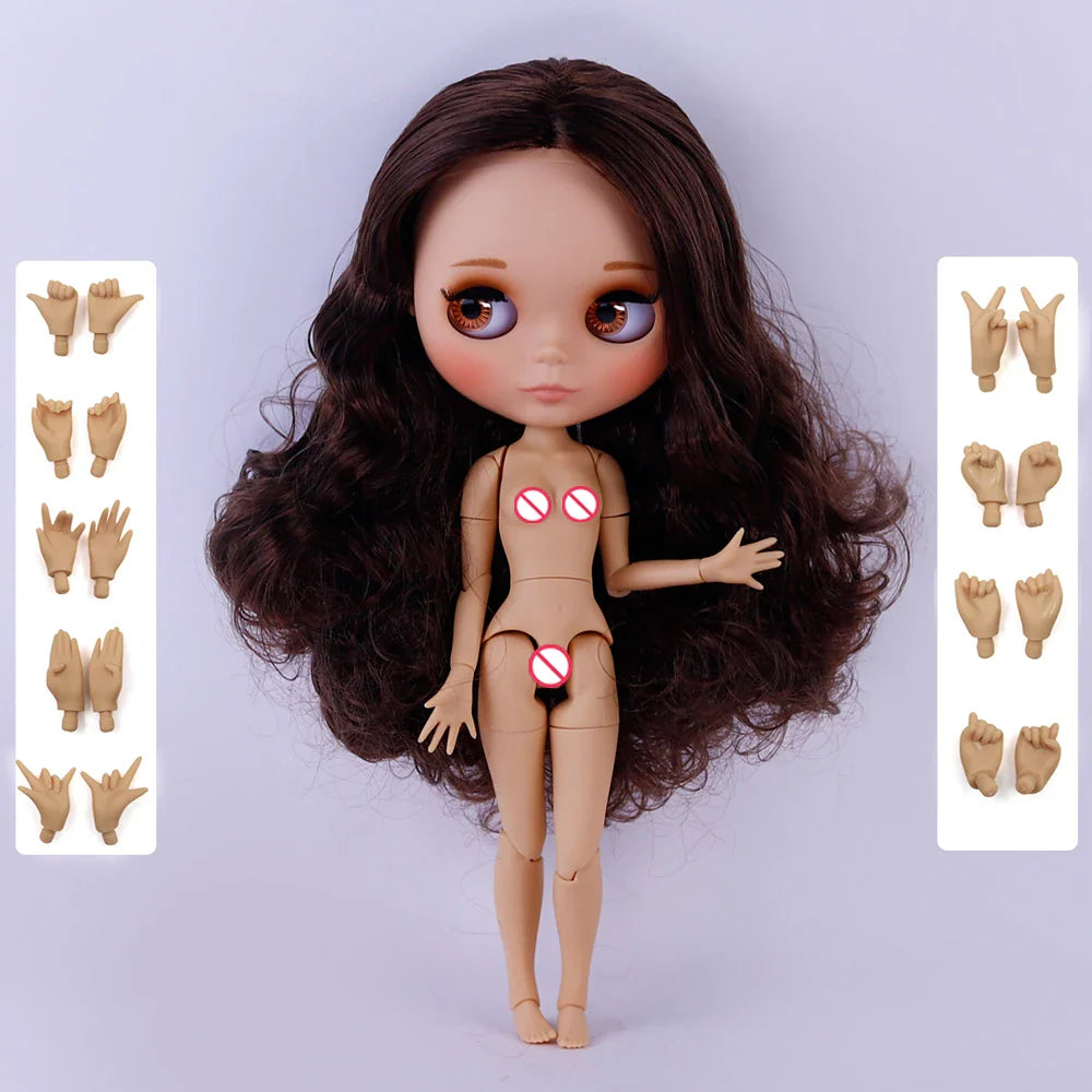 ICY DBS Blyth 1/6 Joint Doll – 30cm Tan Skin Matte Face BJD Girl Doll Toy Gift