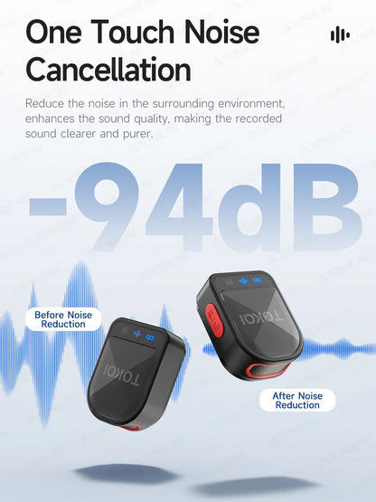 Mini Wireless Lavalier Microphone – Professional 360° Pickup with ENC Noise Reduction for iPhone, Android & Type-C Devices