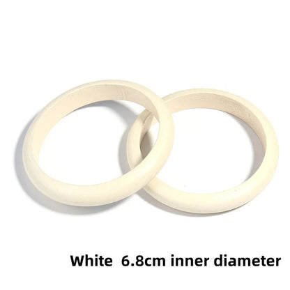 Women’s Elegant Natural Wood Square DIY Bracelet — Coffee Geometric Wooden Bangles Gift for Ladies