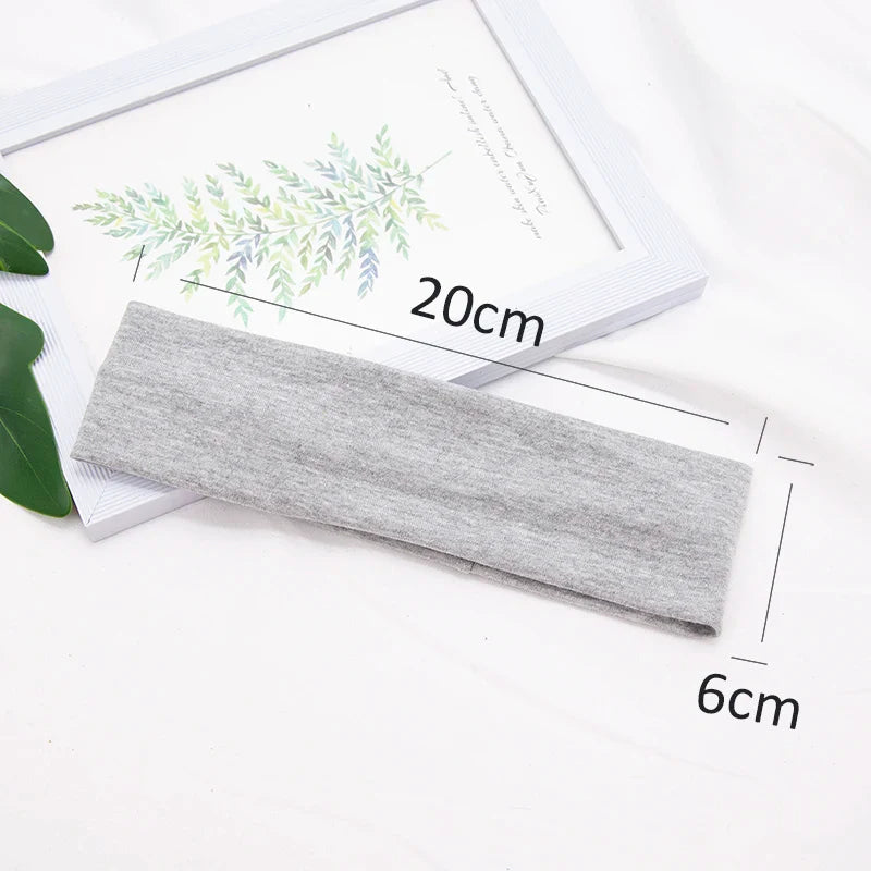 Elastic Cotton Hairband – Solid Fashion Headbands for Women & Men, Running, Yoga & Makeup Accessories