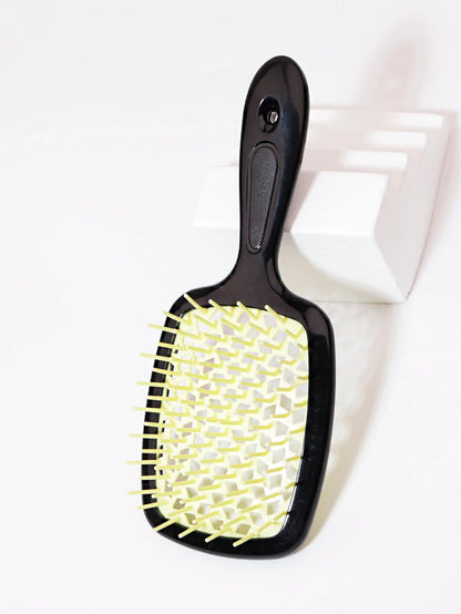 Tangled Hair Combing Massage Brush — Hollow Curly Hair Salon Brush for Real Hair & Wigs