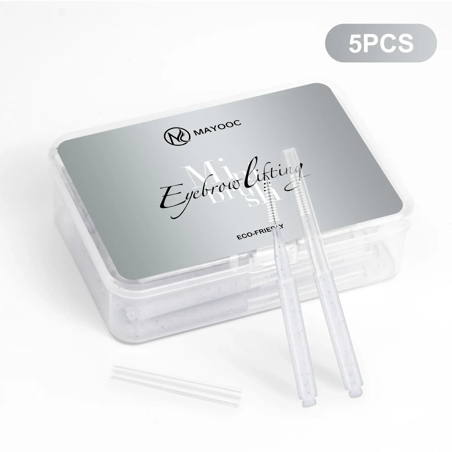 MAYOOC Mini Eyebrow Brush – Disposable Brow Lifting & Perm Brushes, Bendable Micro Eyelash Applicators Tools