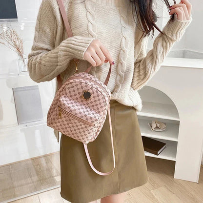 Shoulder backpack Ladies' Fashion bag Pink spots Female Daily Shopping