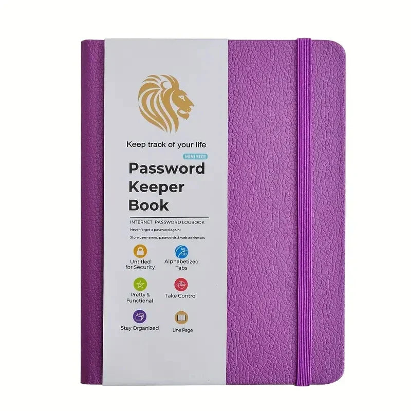 4-Password Book with Alphabetical Tabs – Internet Address & Password Keeper Logbook for Organized Note Keeping