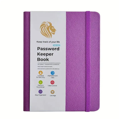 4-Password Book with Alphabetical Tabs – Internet Address & Password Keeper Logbook for Organized Note Keeping