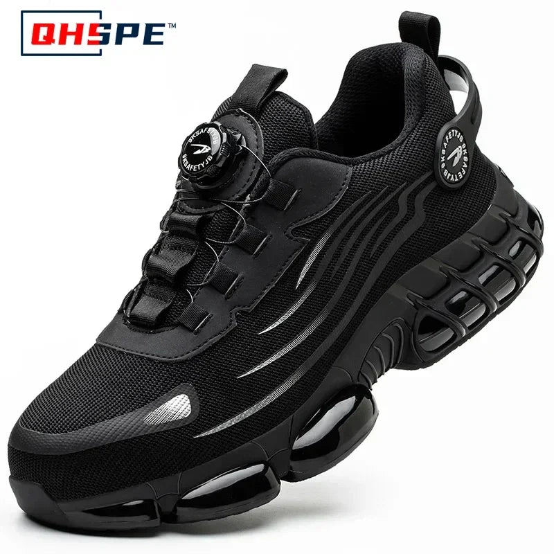 Rotating Button Safety Shoes for Men – Anti-Smash, Anti-Puncture Work & Security Protective Boots, Fashion Sport Design