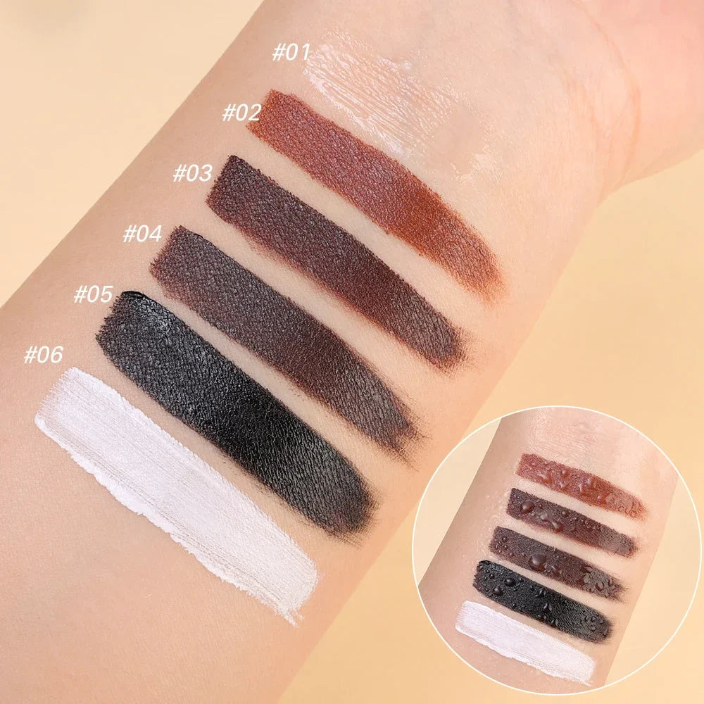 Matte Brown Black Eyebrow Cream – 3D Natural Tint Gel Wax, Waterproof & Long-Lasting Brow Enhancer