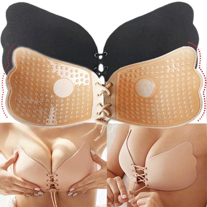 Silicone Adjustable Nipple Bra Tape – Invisible Lift Push-Up, Breathable Adhesive, Reusable Breast Pad Bra