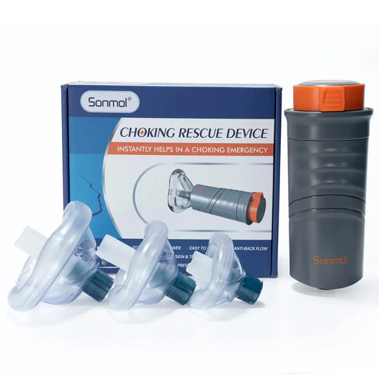 Automatic Anti-Choking Rescue Device with 3 Mask Sizes – First Aid Airway Assist Kit for Adults & Kids, Home Emergency