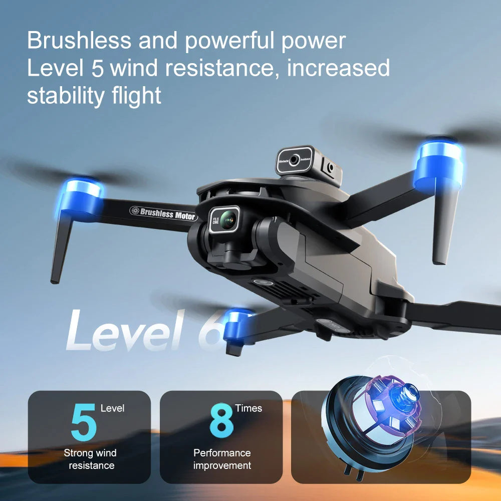 2025 V168 Pro MAX GPS Drone – 8K HD Camera, 5G WiFi FPV, 360° Obstacle Avoidance, Brushless RC Quadcopter