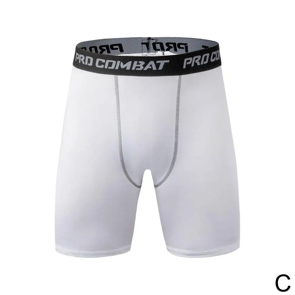 Men’s Compression Leggings — Quick-Dry Basketball, Running & Training Quarter-Length Sports Fitness Pants