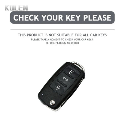 ABS Carbon Fiber Car Key Case Cover for VW, SEAT & Skoda – Fits Polo, Golf, Passat, Beetle, Tiguan, Leon, Altea, Octavia, Kodiaq