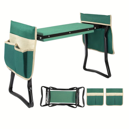 Upgraded Foldable Garden Kneeler & Seat – Heavy-Duty Gardener Stool with Thickened Soft Kneeling Pad