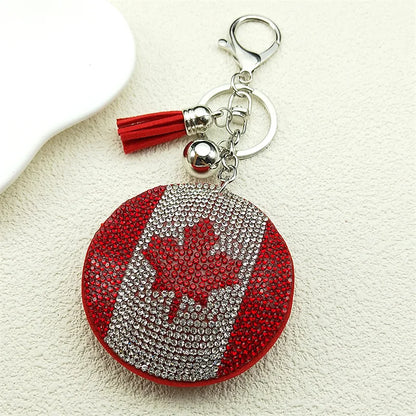 Ladybug Crystal Keychain - Tassel Bag Charm & Decorative Key Ring for Women & Men