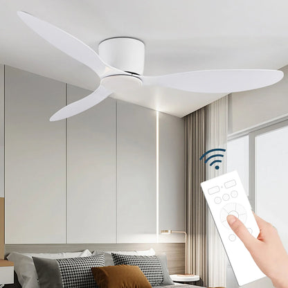 LED Ceiling Mounted Fan Light - Nordic Style Decorative Ceiling Fan for Living Room, Restaurant, and Minimalist Household Use