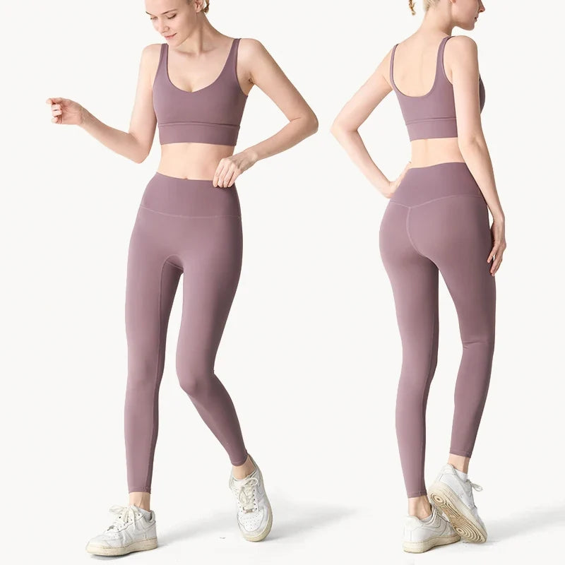 Women's High Waist Seamless Leggings - Naked Feel Push Up Yoga Pants For Fitness, Running & Gym Training