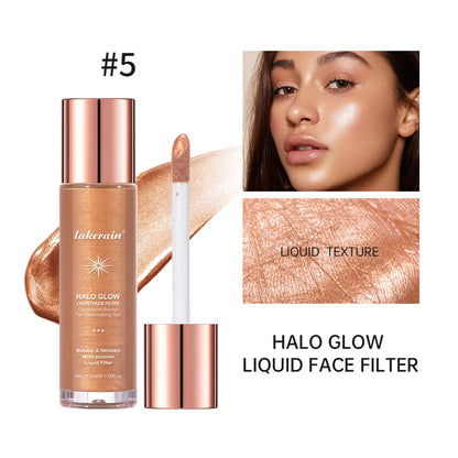 Lakerain Halo Glow Liquid Highlighter – Complexion Booster with Hyaluronic Acid for Radiant Skin