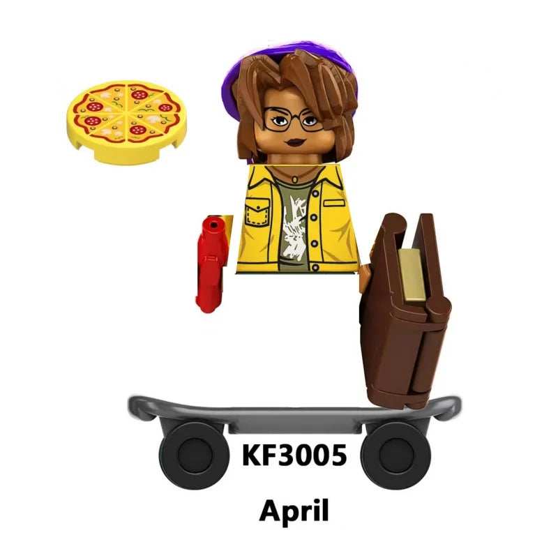 KDL831 Mini Action Figure Building Blocks – Leo, Raph & Don Weapons Movie Bricks MOC DIY Toys for Kids