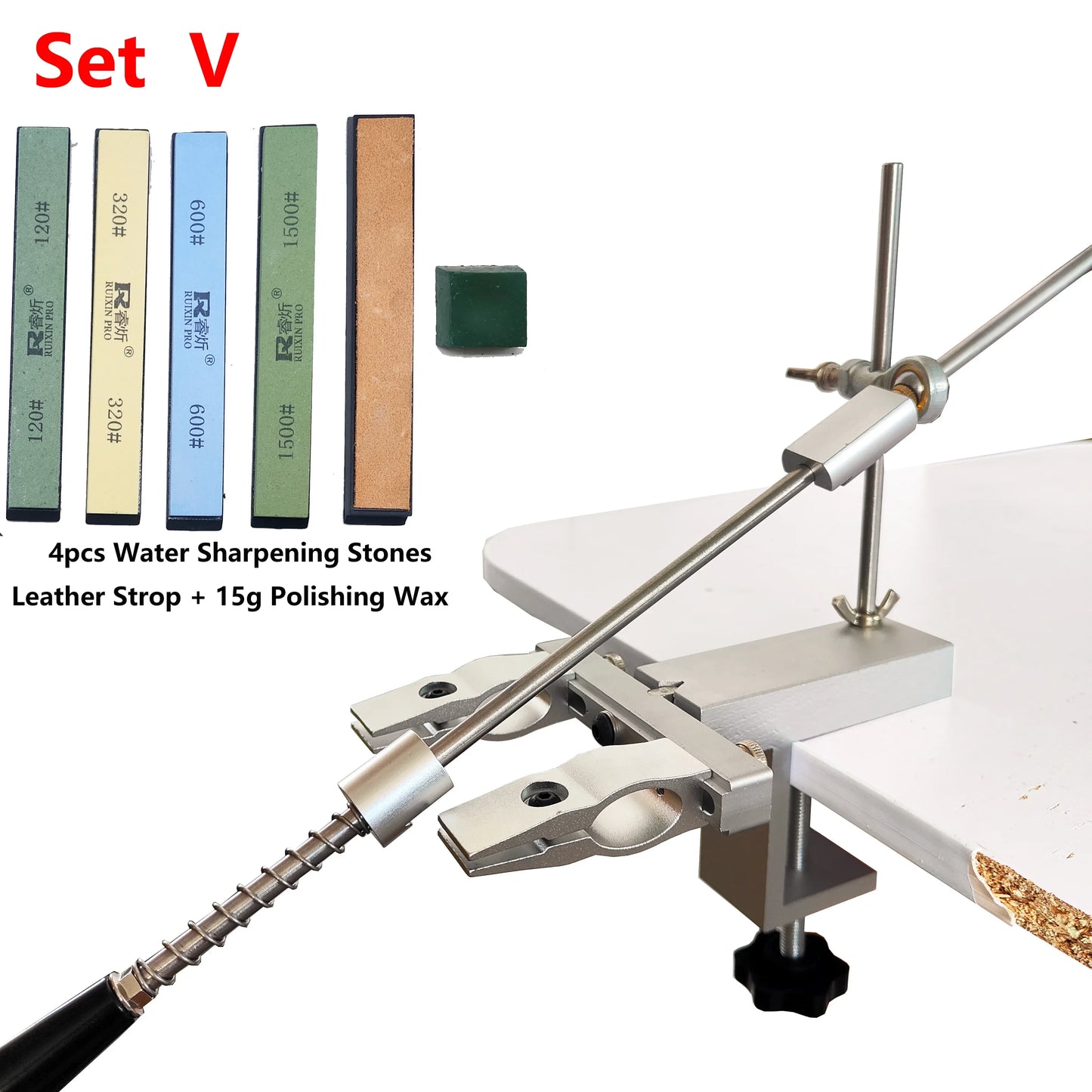 S09 Professional Fixed Angle Knife Sharpener – Apex Knife Sharpening System with Diamond Stones Set for Kitchen Tools