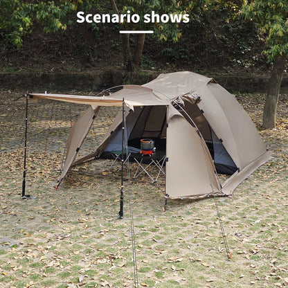 Fireproof Hot Tent for 2 People – Waterproof Extend Dome with Stove Jack & Snow Skirt, 4-Season Camping, Hiking, Hunting Winter Shelter