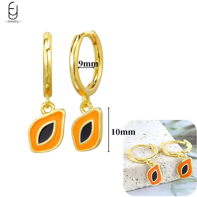 925 Sterling Silver Earrings for Women – Cute Starfish & Shrimp Pendant, Red Chili & Star Enamel Gold Fashion Jewelry