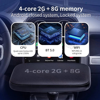 5-in-1 CarPlay AI Box – Wireless Android Auto Adapter and Multimedia Player for YouTube, Netflix, and Auto Connect