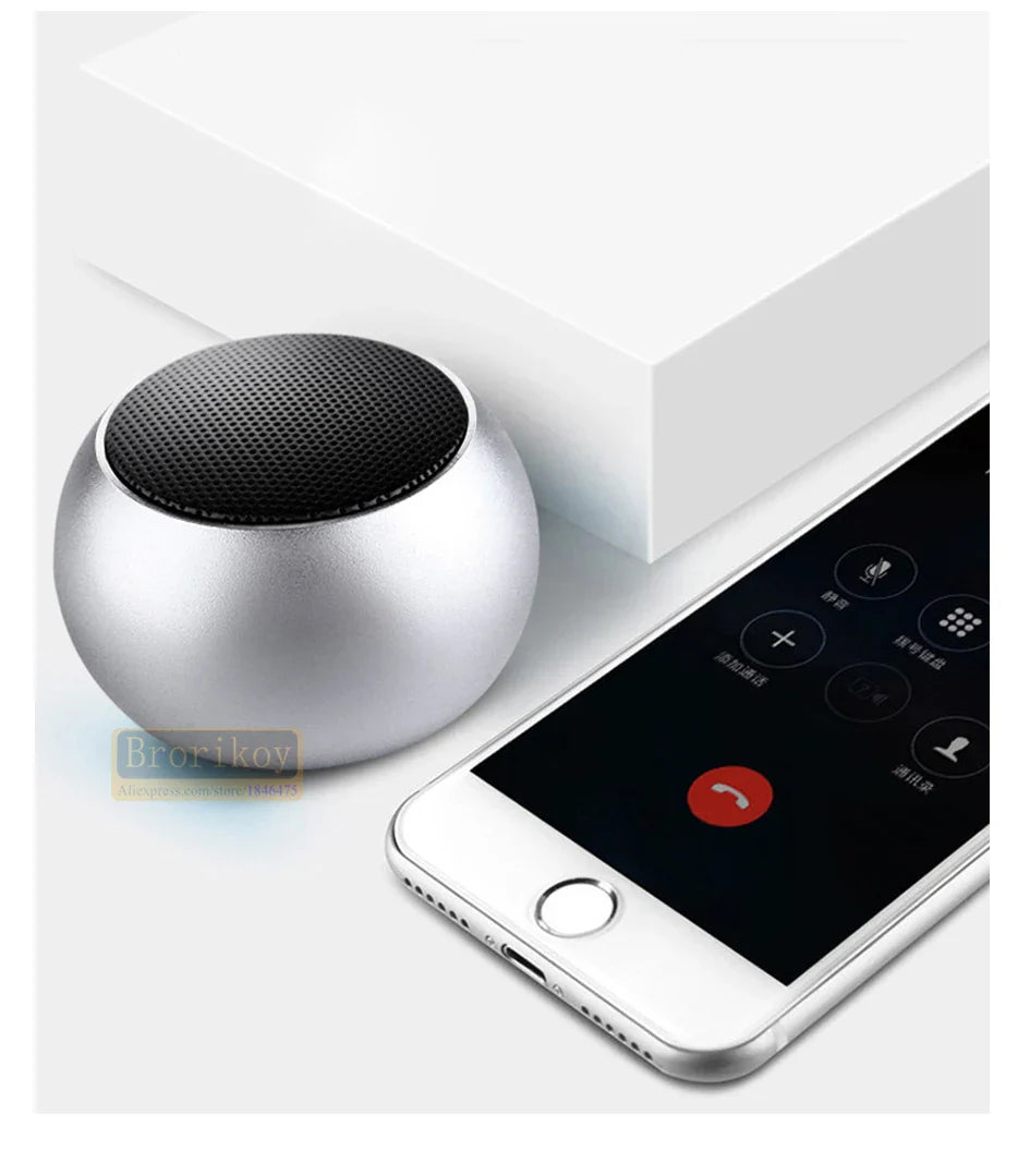 Metal Mini Wireless Bluetooth Speaker — HiFi Portable Subwoofer with Super Bass Stereo for Mobile, PC & Music Playback