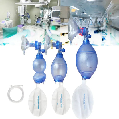 PVC Self-Help Respirator Training Bag Valve Mask – Adult, Child & Infant AED Training Tool with Carry Case