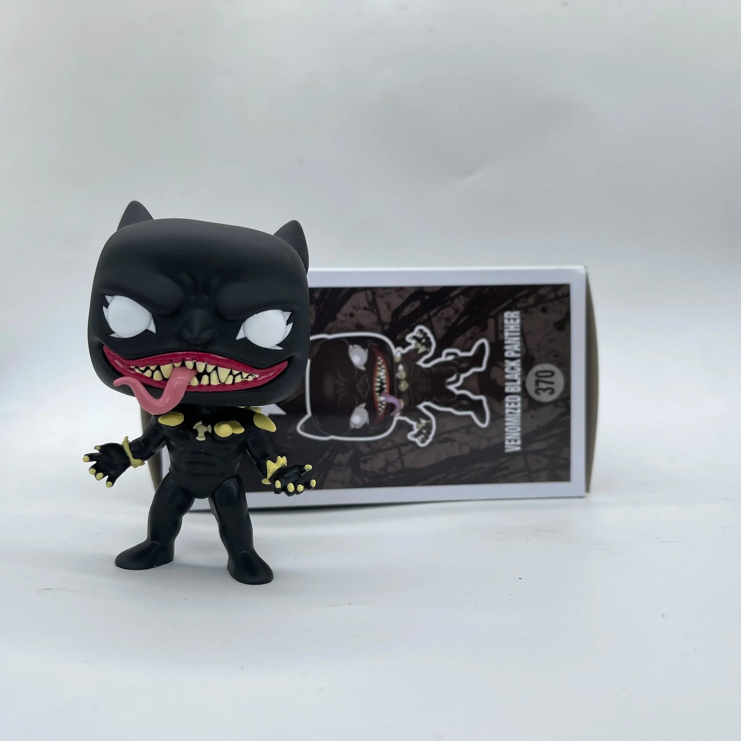 Anime PopStyle VENOMIZED Black Panther #370 – Vinyl Action Figure Collectible Toy, Christmas Gift for Kids