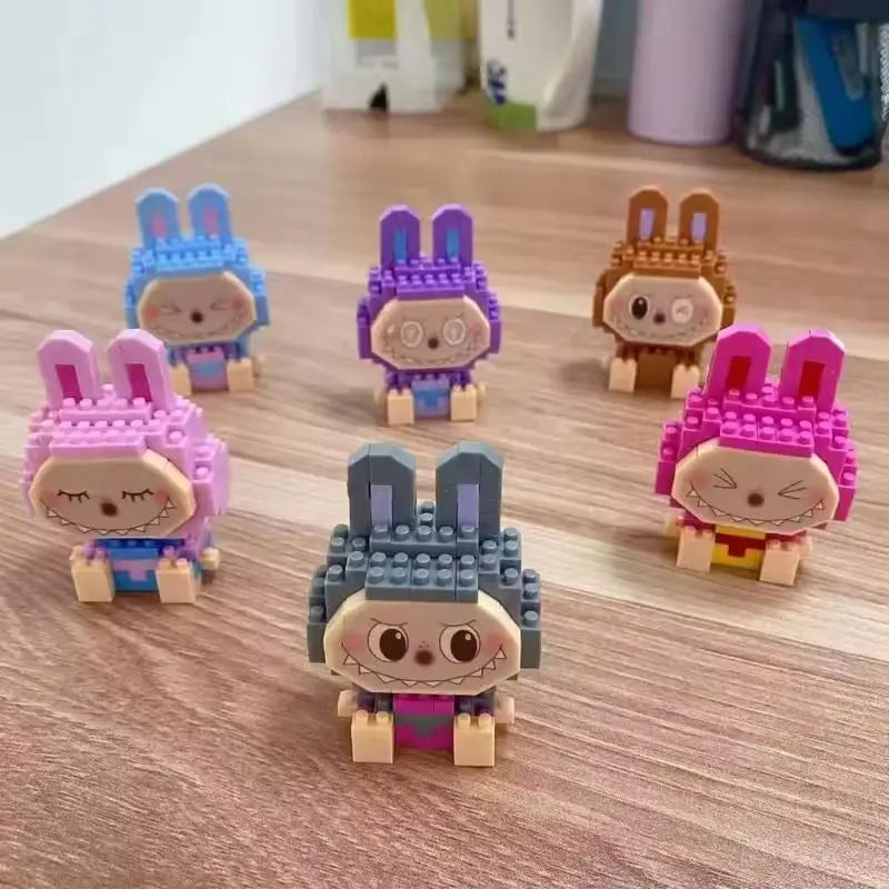 12PCS Labubu Blind Box Toys – Small & Micro Particle Puzzle Assembly Mysterious Gift for Children