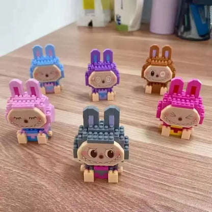 12PCS Labubu Blind Box Toys – Small & Micro Particle Puzzle Assembly Mysterious Gift for Children
