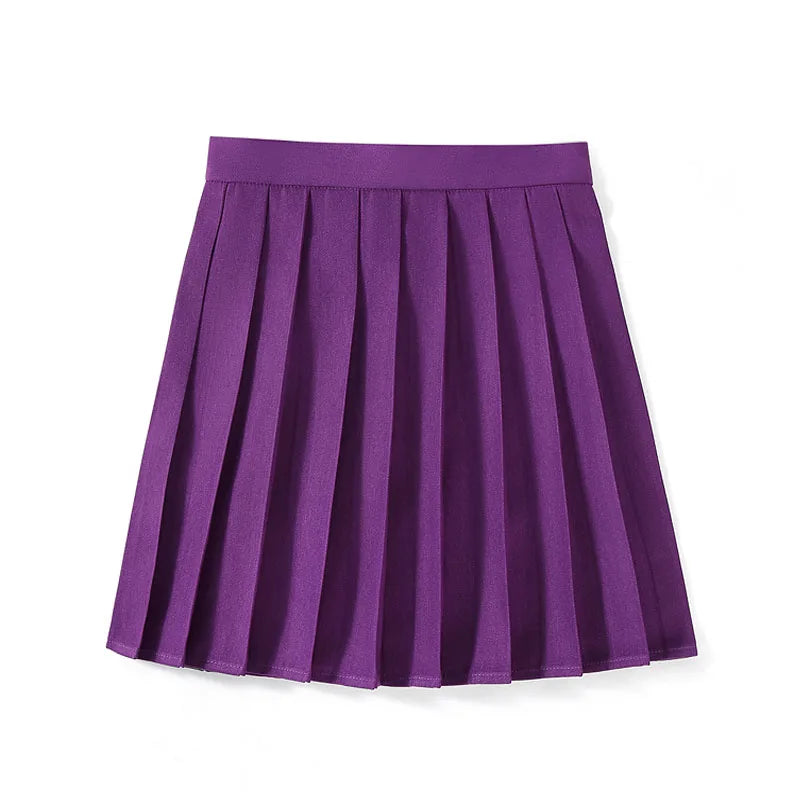 Women’s High Waist A-Line Skirt – Summer Harajuku Style Black Mini Pleated School Girl Uniform