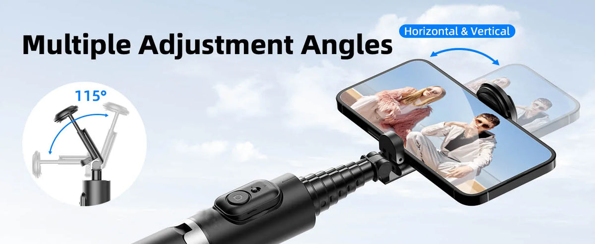 Selfieshow Wireless Selfie Stick – 72 Inch Portable Aluminum Alloy Tripod with Bluetooth Remote for iOS & Android Phones