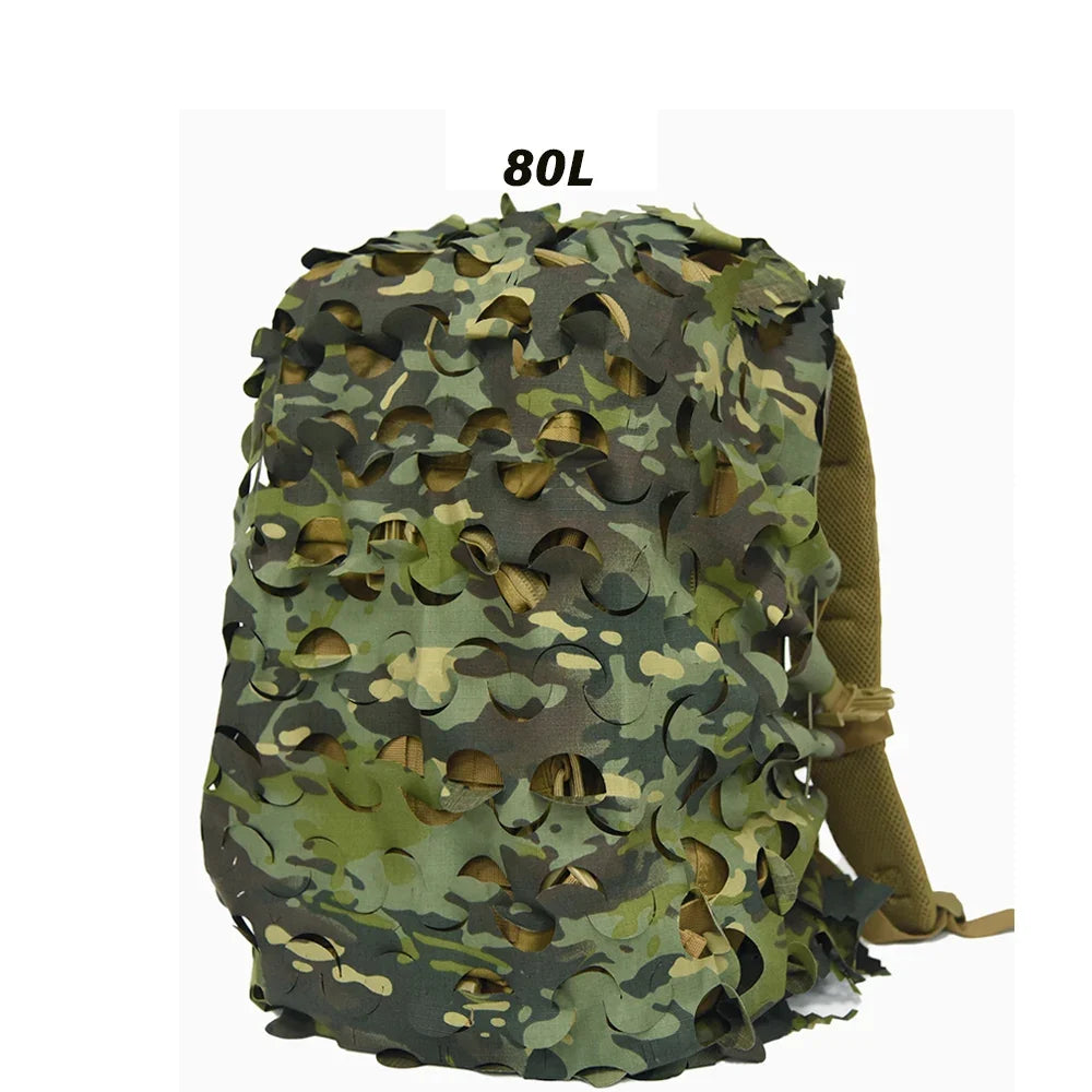 3D Camo Backpack Cover - Laser Cut Camouflage Hunting Bag Cover for 60L/80L Packs, Paintball & Outdoor Gear