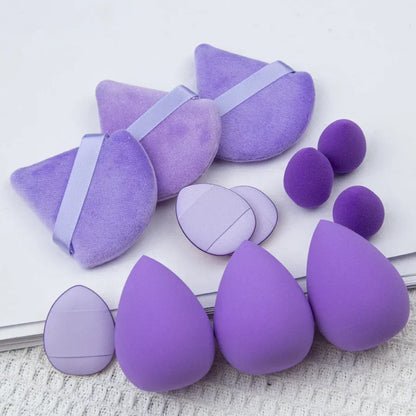 12PCS Velvet Triangle Makeup Sponges – Mini Finger Puffs & Beauty Eggs for Foundation and Liquid Makeup