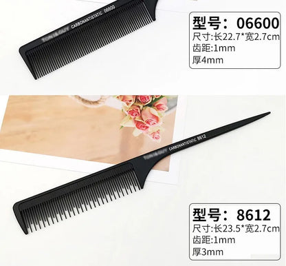 Professional Stainless Steel Hair Tail Comb – Fine Teeth Salon Styling Comb, Spiked Hair Care Tool for Barbers