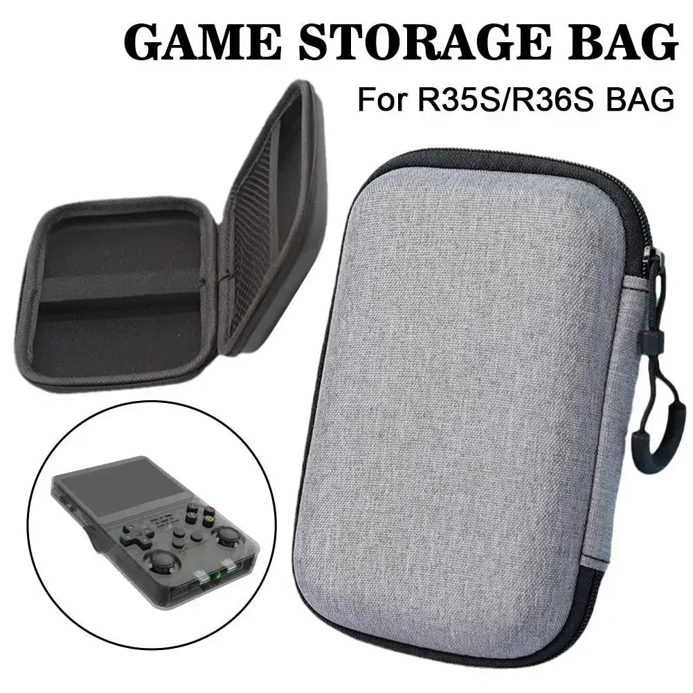 R36S/R35 Plus Game Console Storage Bag – EVA Hard Portable Carry Case for Game Accessories – Protective Case for R36S Console