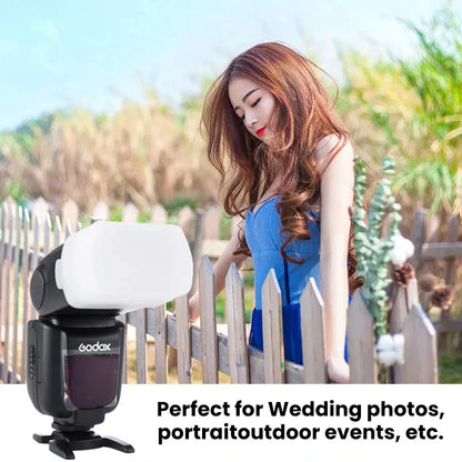 Godox Flash Diffuser Dome – Bounce Soft Light for Canon 580EX/580EX II, Godox V850/860II, TT685/TT600/TT520II, Yongnuo YN-560/565