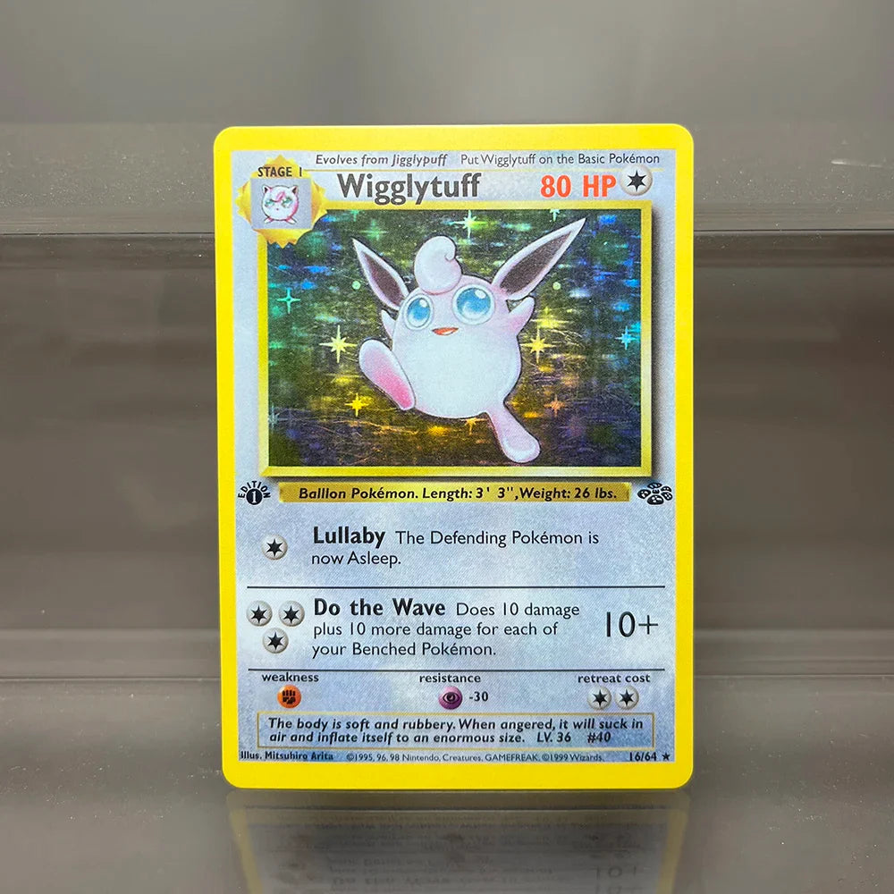 1996 Pokémon 1st Edition Base Set Flash Cards – Shining Charizard, Lugia, Wigglytuff Collection, PTCG Proxy Cards
