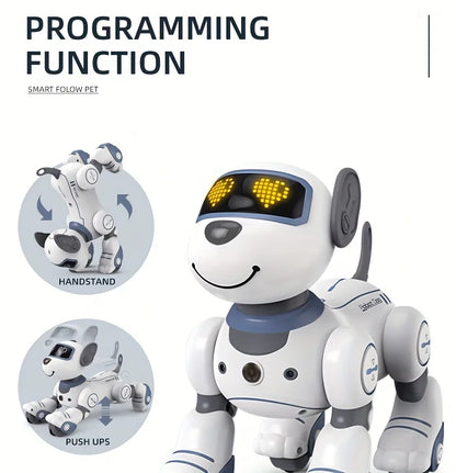 Intelligent Robot Dog Toy - Remote Control, Sing & Dance, Smart Interactive Programmable Puppy for Kids