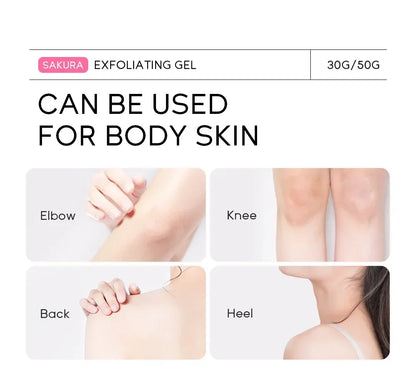 Sakura Exfoliating Peeling Gel — Moisturizing Nourishing Facial Scrub Cream for Skin Care, 30g/50g