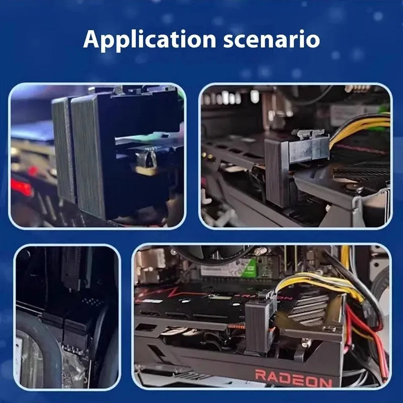 180° Rotating PCIe GPU Power Adapter Connector 6Pin/8Pin LDPCSJ Graphics Card PSU Elbow Steering Cable Adapter