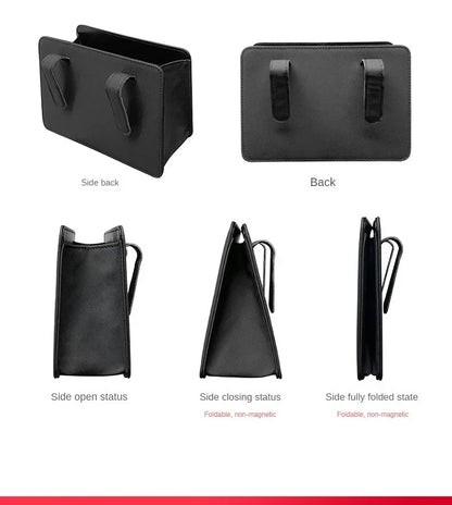 Car Trash Can & Storage Bag — Foldable Hanging Seat Back Organizer for Car Door & Interior Storage