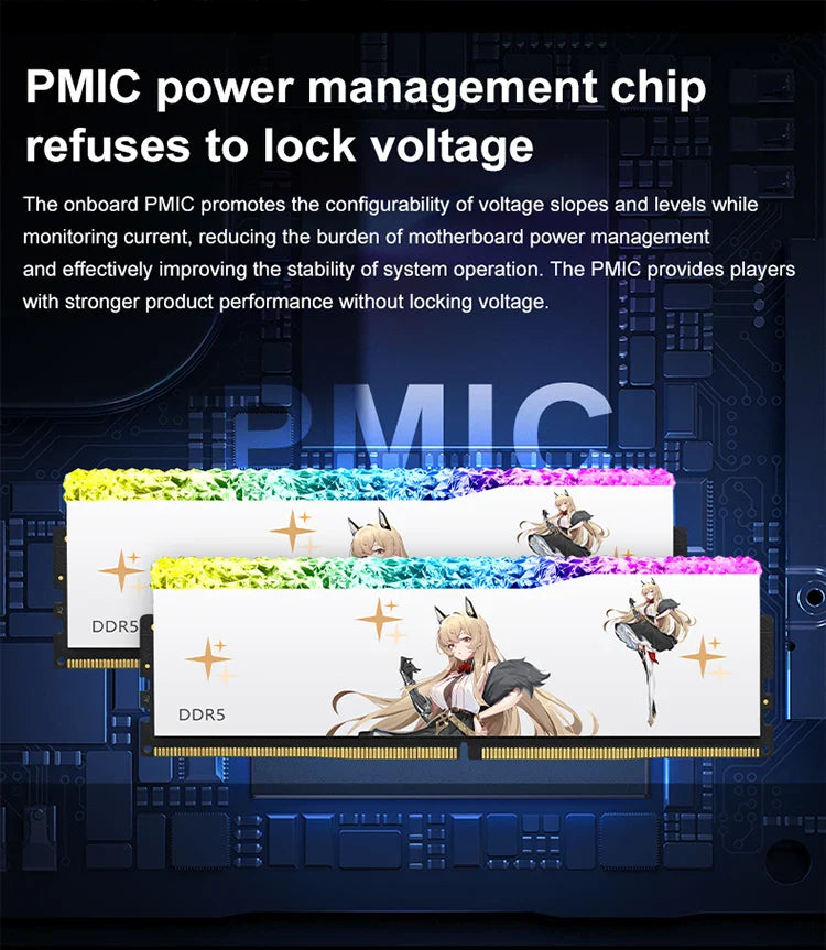 JUHOR DDR5 RGB Gaming Memory – 16GB 6800MHz RAM for Desktop PC