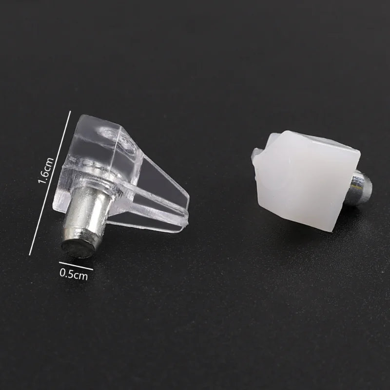 10/500PCS Transparent Shelf Studs – Plastic Laminate & Glass Plate Support Pegs for Cabinet, Wardrobe, Furniture Hardware