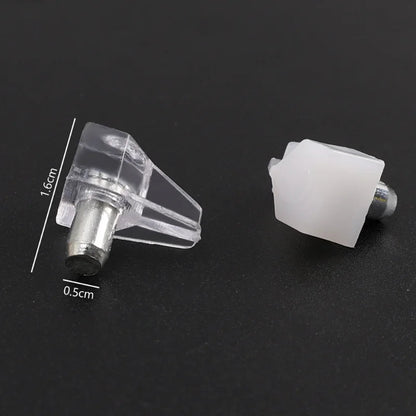 10/500PCS Transparent Shelf Studs – Plastic Laminate & Glass Plate Support Pegs for Cabinet, Wardrobe, Furniture Hardware