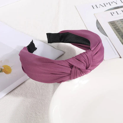 New Knotted Headbands for Women & Girls – Solid Color Hair Bands, Simple Retro Hair Hoop, Makeup Headwear, Hair Accessories
