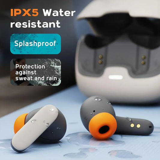 Bluetooth 5.4 TWS Wireless Earphones – Ultra-Low Latency In-Ear Earphones with Dual Microphone ENC Noise Cancelling